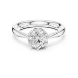 Gold Ring DDLR-561, White Gold, view 4