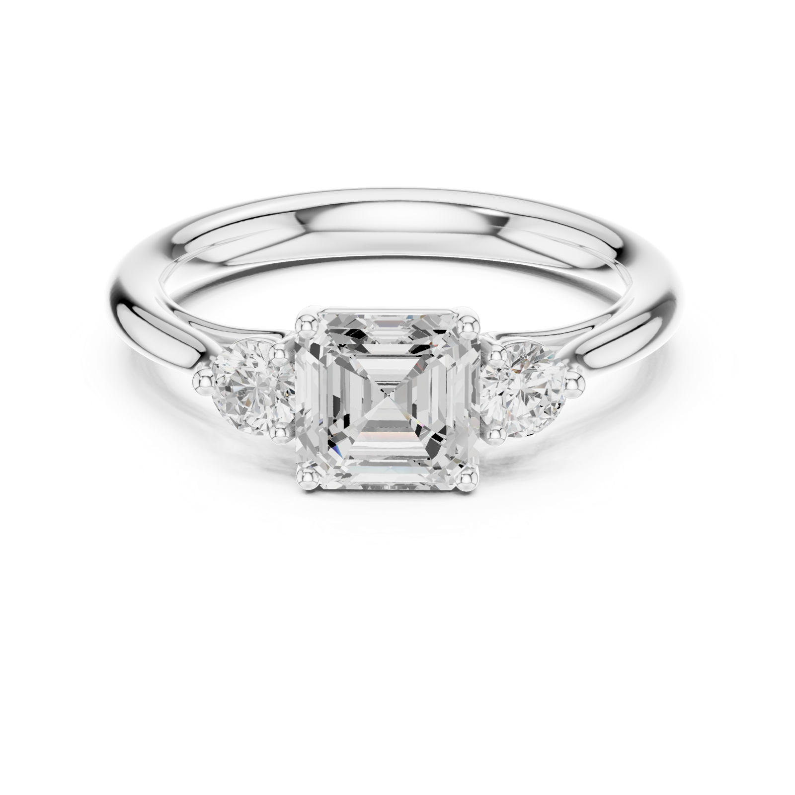 Gold Ring DDLR-724, White Gold, view 4