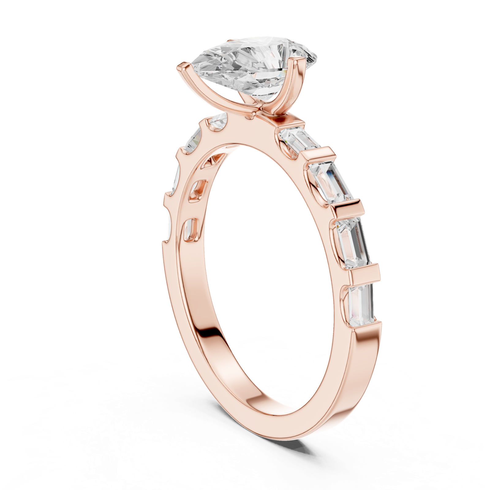 Gold Ring DDLR-1095, Rose Gold, view 1