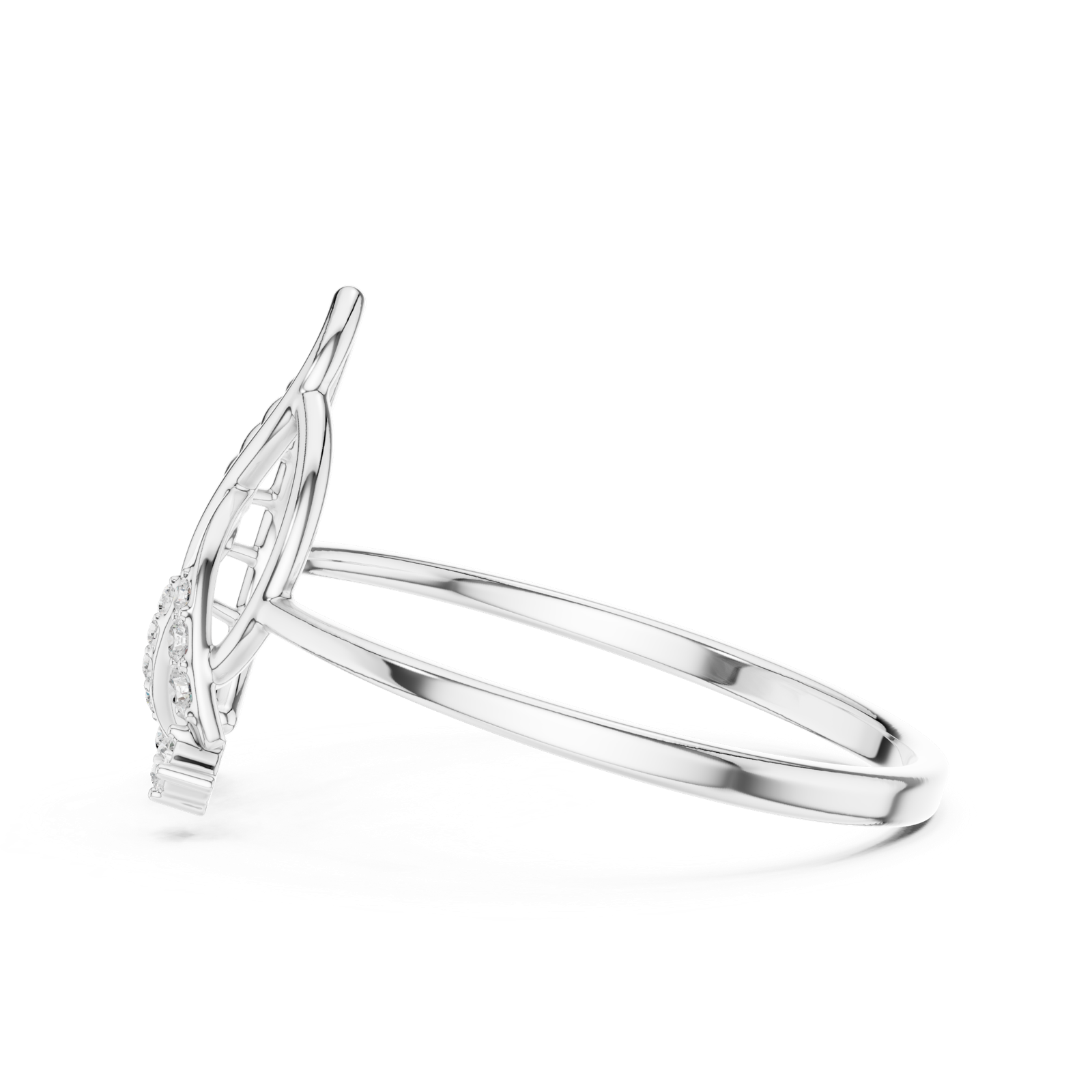 Gold Ring 1 (117), White Gold, view 3