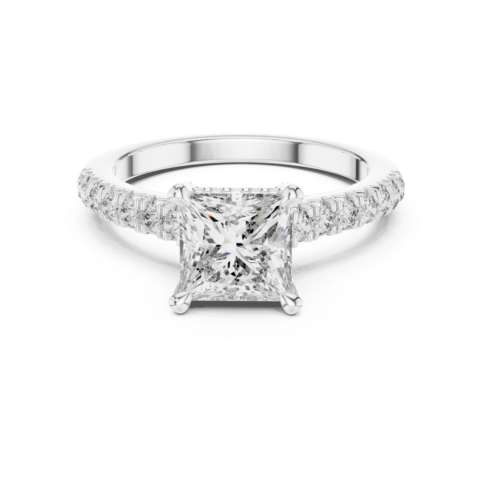 Gold Ring DDLR-174, White Gold, view 4
