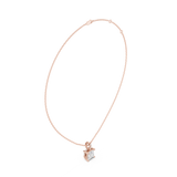 Gold Jewelry DDPO-009, Princess center stone, Rose Gold, view 1