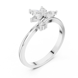 Gold Ring HLR-259, White Gold, view 2