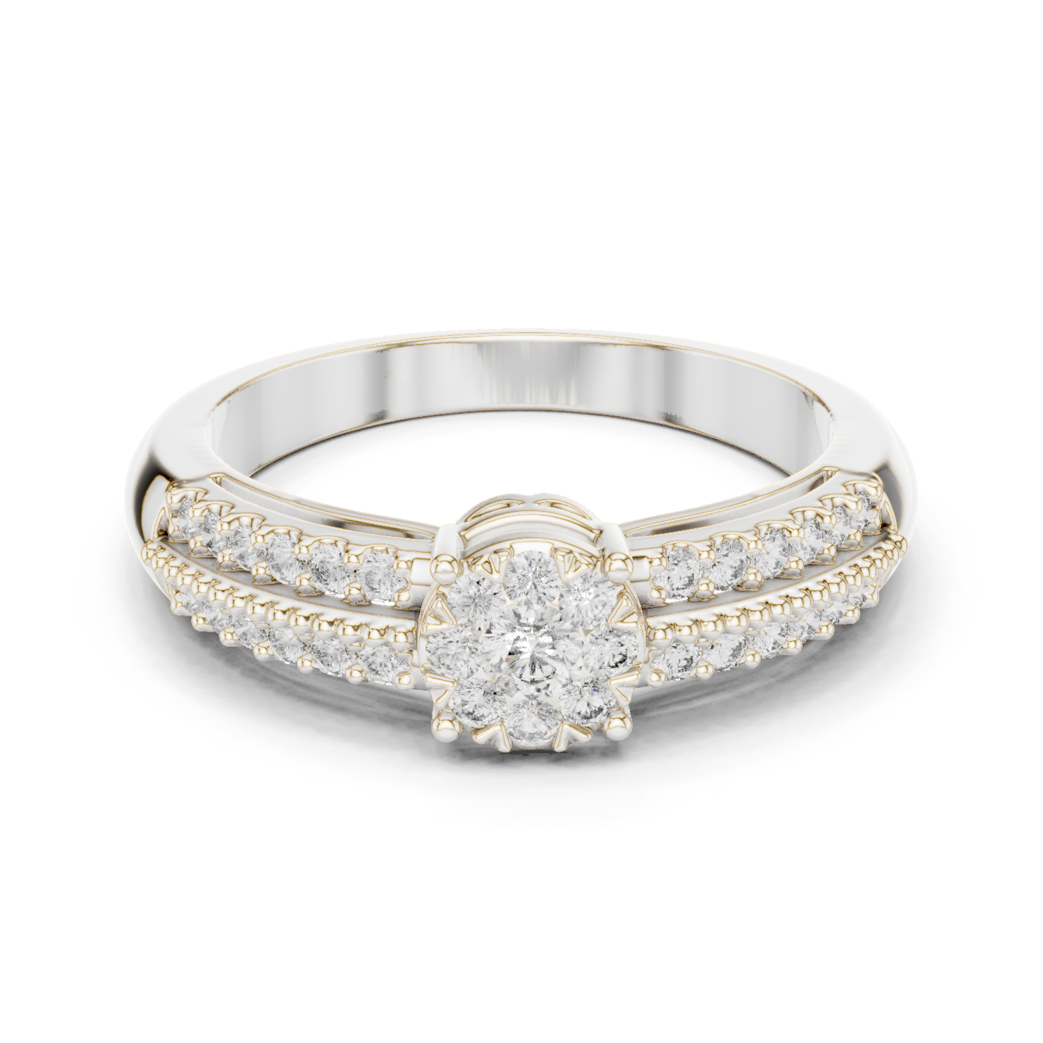 Gold Ring 19-120014L, White Gold