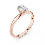 Gold Jewelry L36-6, Oval center stone, Rose Gold, view 2