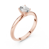 Gold Jewelry L36-6, Oval center stone, Rose Gold, view 2