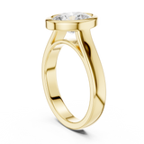Gold Jewelry L36-3, Oval center stone, Yellow Gold, view 1