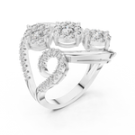 Gold Ring 19-120002L, White Gold, view 2