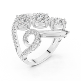 Gold Ring 19-120002L, White Gold, view 2