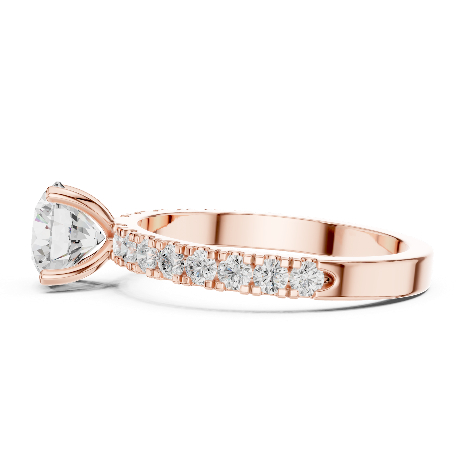Gold Ring DDLR-1097, Rose Gold, view 3