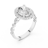 Gold Ring DDLR-340, White Gold, view 2