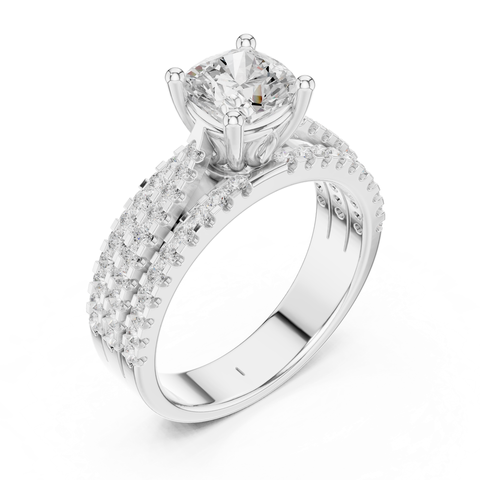 Gold Ring DDLR-528, White Gold, view 2