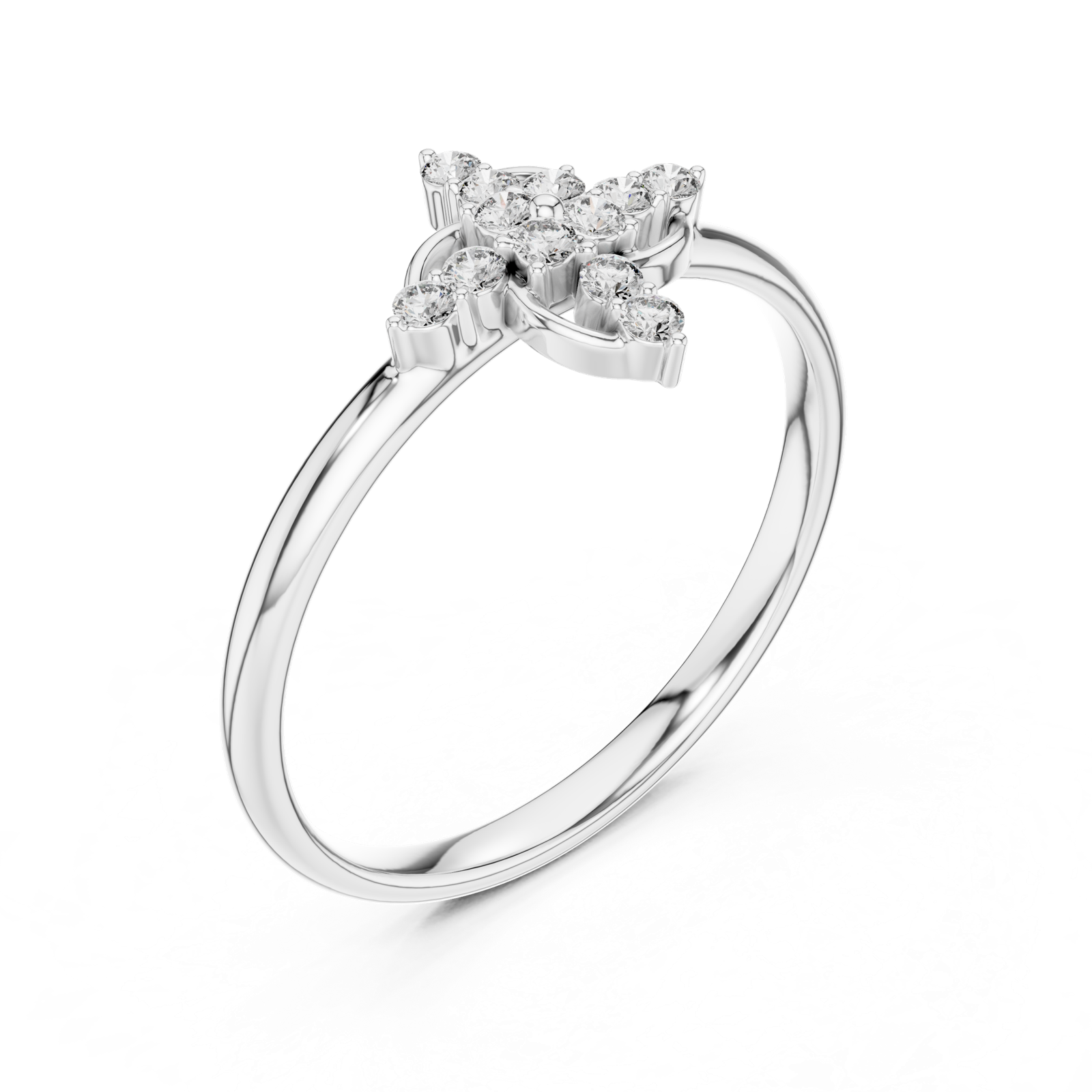 Gold Ring 1 (424), White Gold, view 2