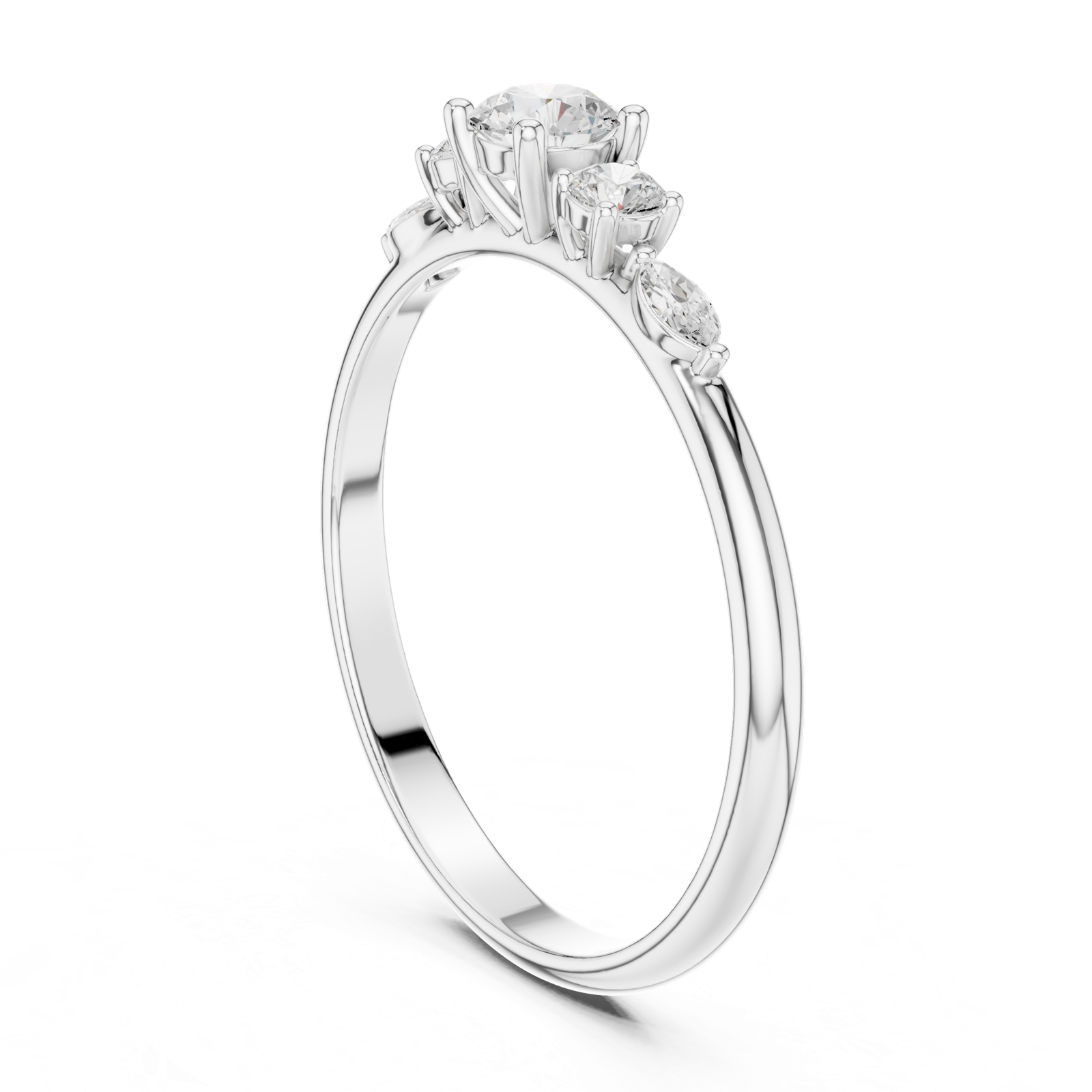 Gold Ring HLR-89, White Gold