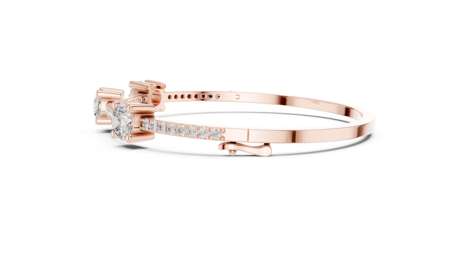 Gold Bracelet GLBR-0026, Rose Gold, view 3