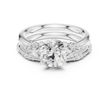 Gold Ring DDLR-299, Round center stone, White Gold, view 4