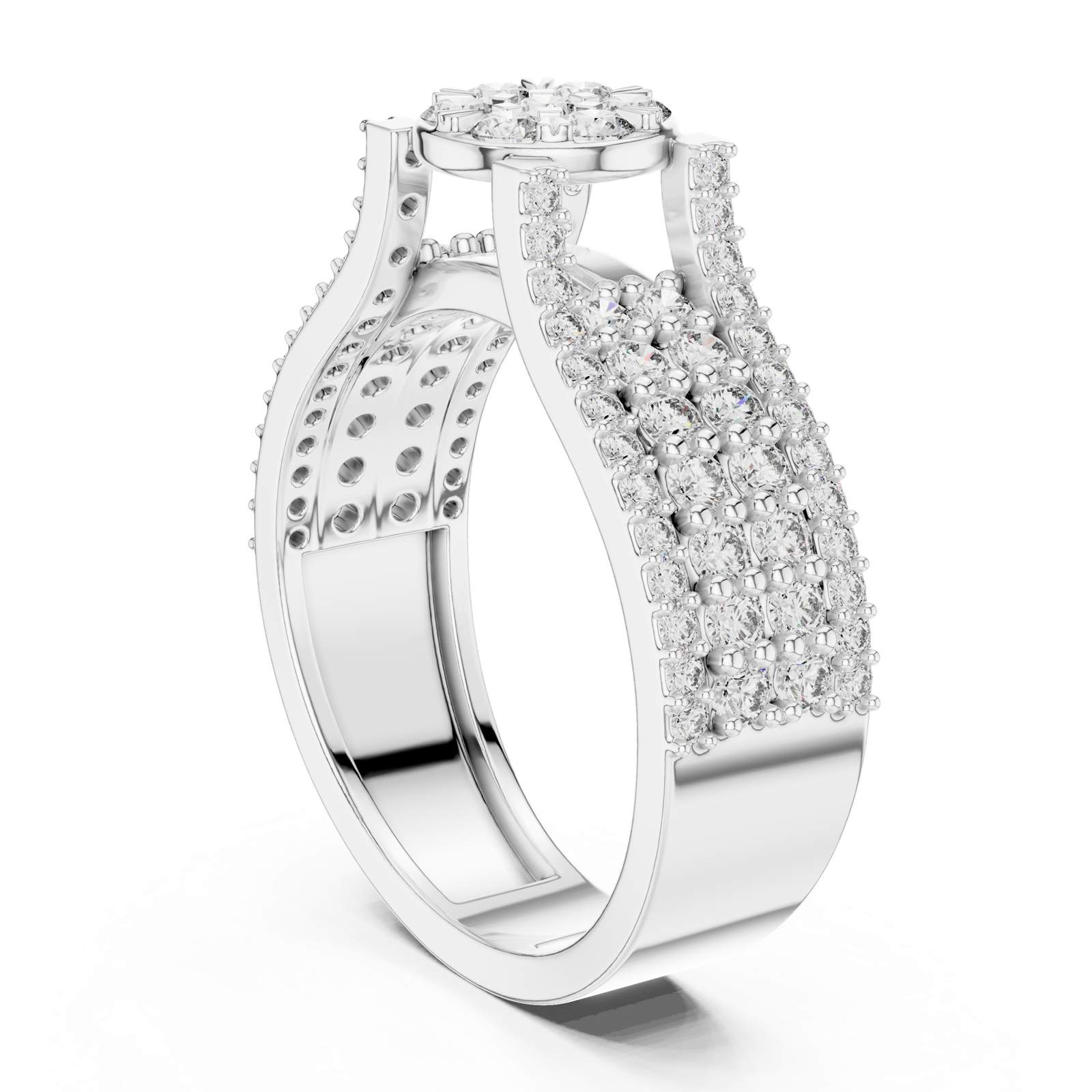 Gold Ring L03-1311, White Gold