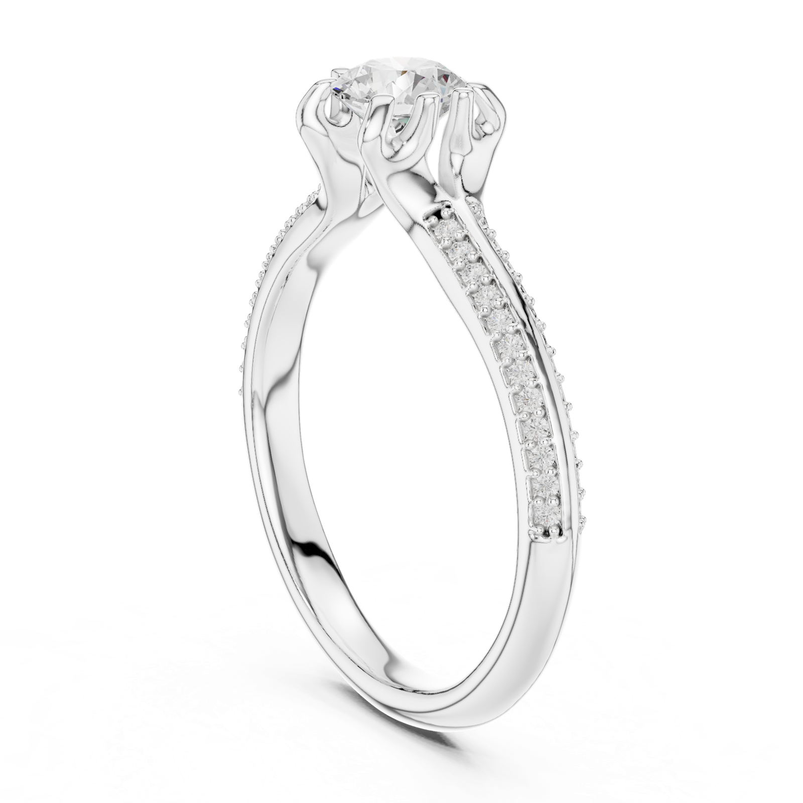 Gold Ring LR-0331, White Gold