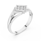 Gold Ring DR-6290, White Gold, view 2