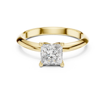 Gold Jewelry L36-6, Princess center stone, Yellow Gold, view 4