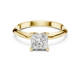 Gold Jewelry L36-6, Princess center stone, Yellow Gold, view 4