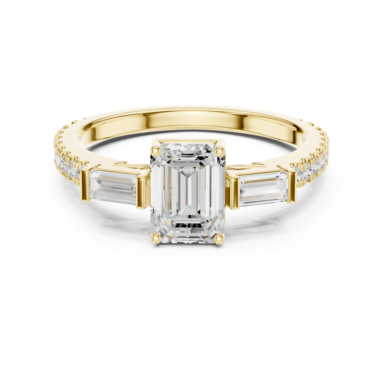 Gold Ring DDLR-1088, Yellow Gold, view 4