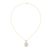 14K Solid Gold Lab Diamond Solitaire Pendant Necklace, Yellow Gold, view 1