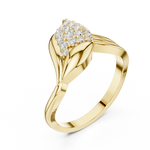 Gold Ring DDLR-664, Yellow Gold, view 2