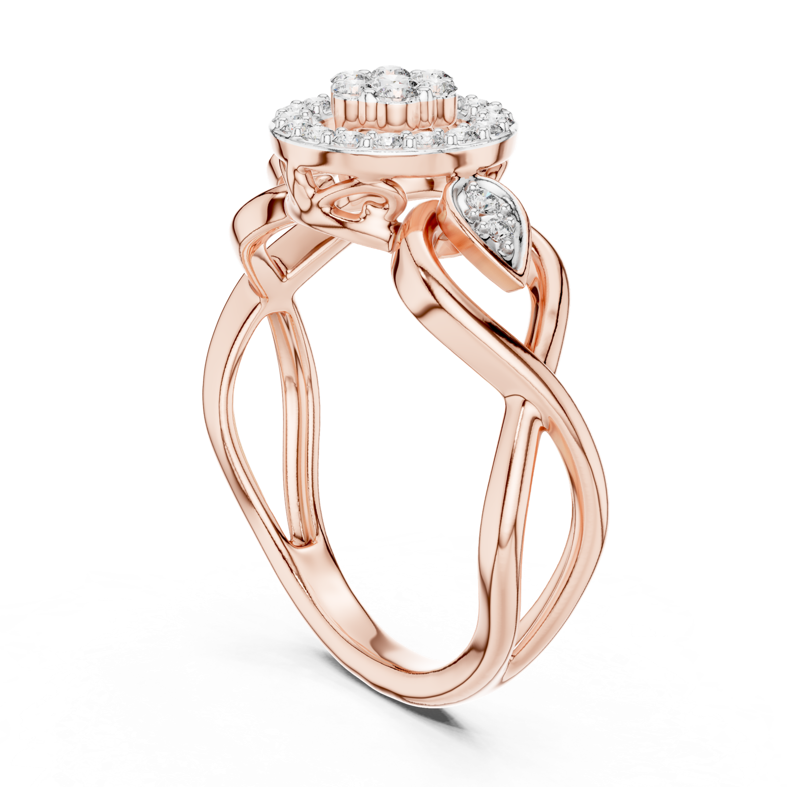 Gold Ring 12-10002@L, Rose Gold