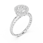Gold Ring DDLR-754, White Gold, view 2