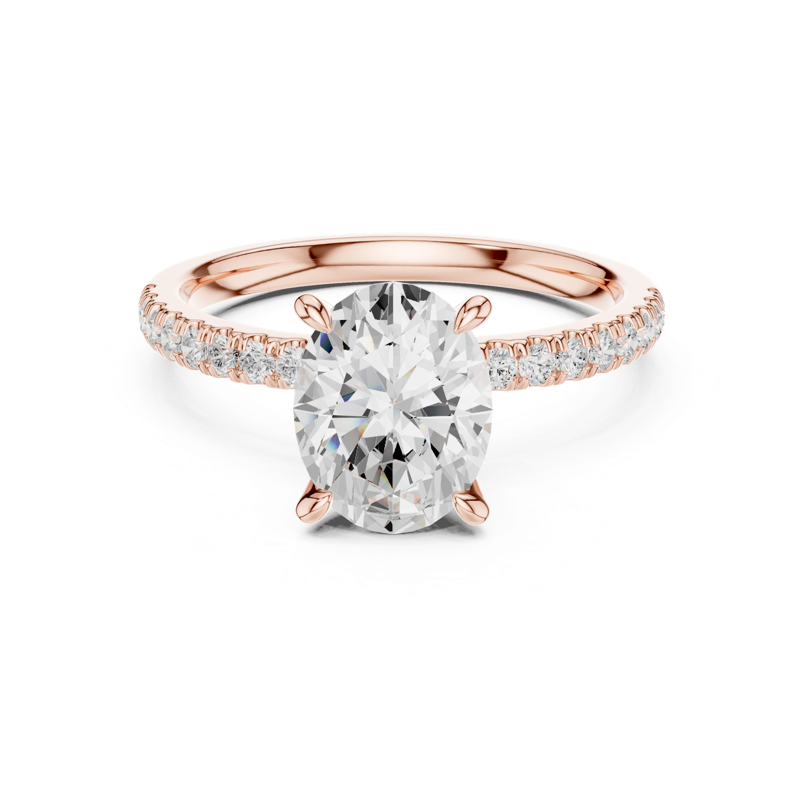 Gold Ring DDLR-1013, Rose Gold, view 4