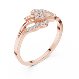 Gold Ring DR-6301, Rose Gold, view 2