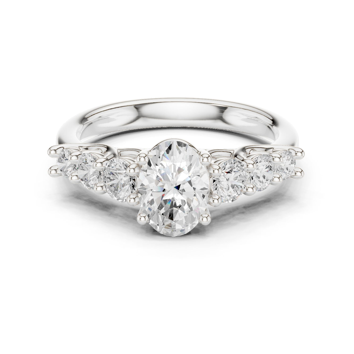 Gold Ring DDLR-704, White Gold