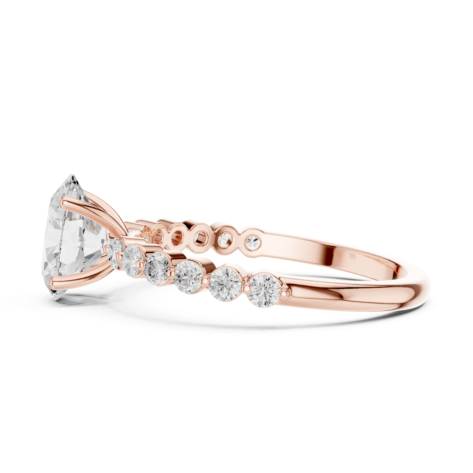 Gold Ring DDLR-1058, Rose Gold, view 3