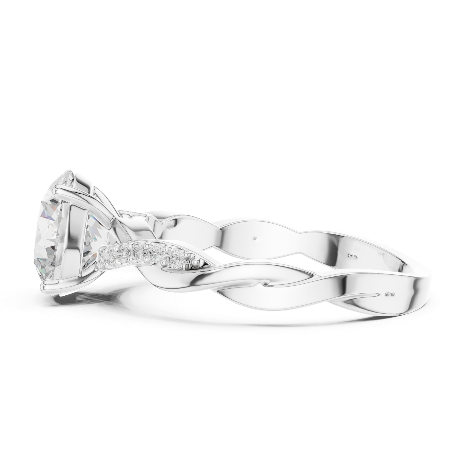Gold Ring DDLR-816, White Gold, view 3