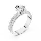 Gold Ring DDLR-1051, White Gold, view 2
