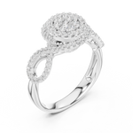 Gold Ring DDLR-757, White Gold, view 2
