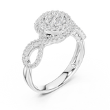 Gold Ring DDLR-757, White Gold, view 2