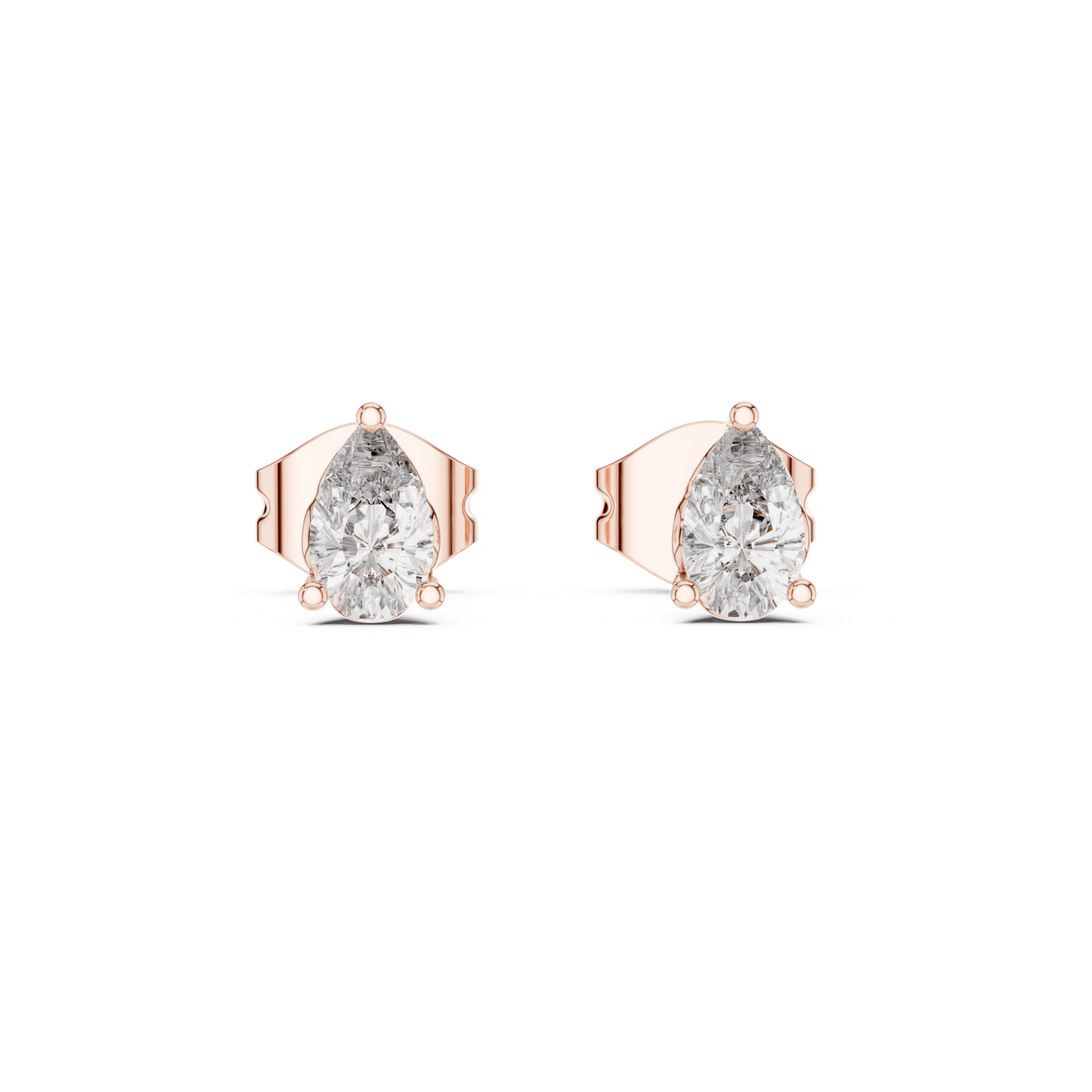 Gold Earrings GER-0364, Rose Gold