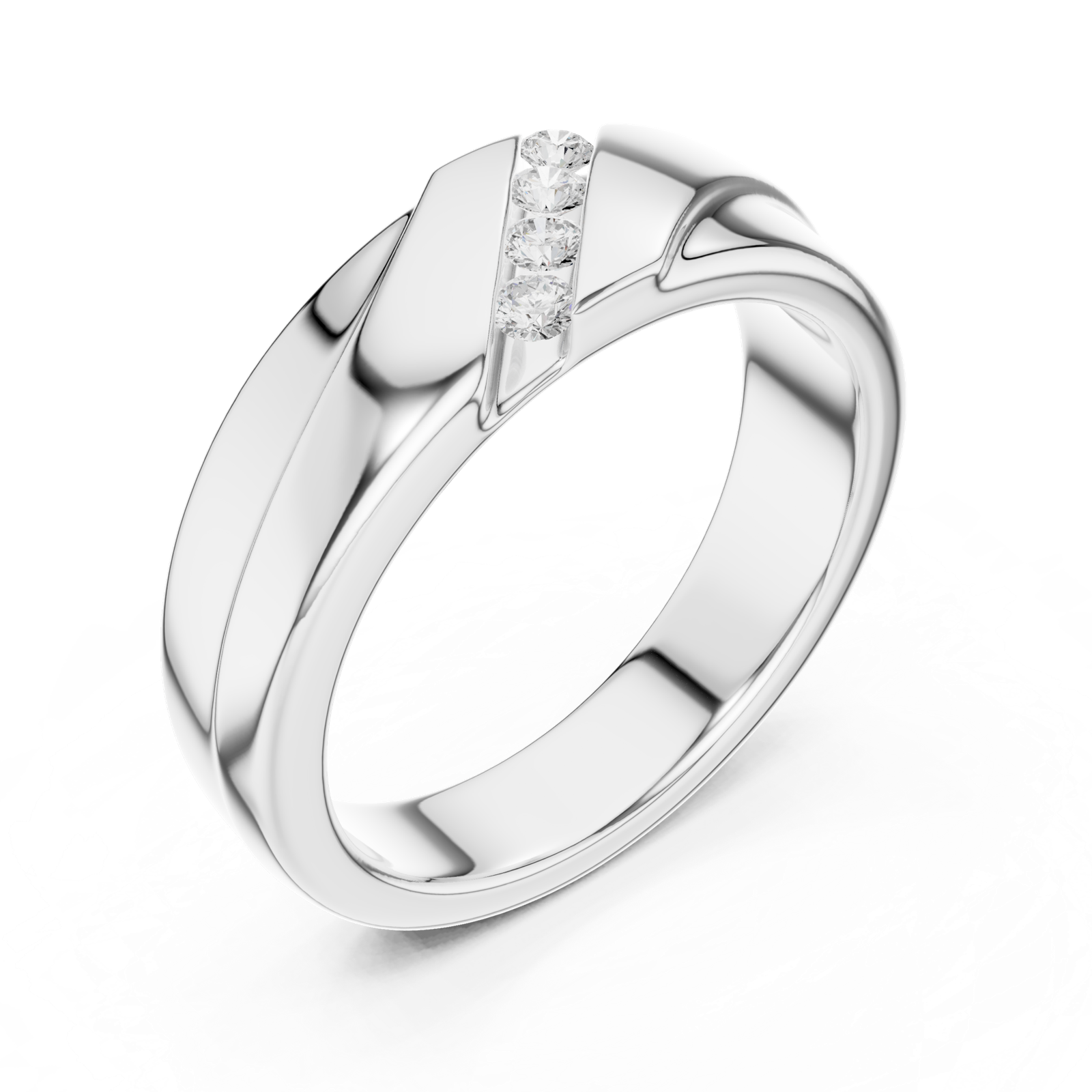 Gold Ring DDLR-427, White Gold, view 2