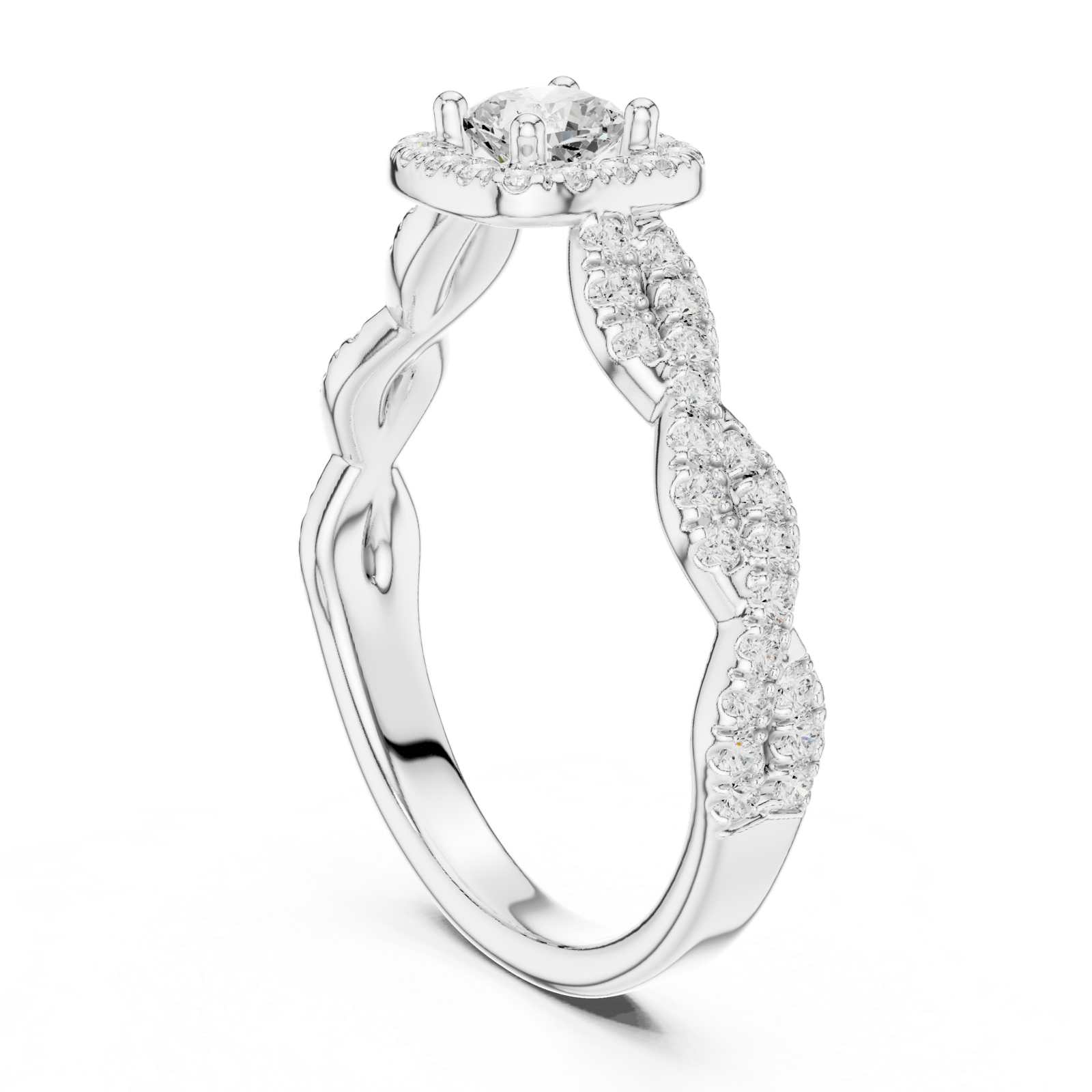 Gold Ring LR-0277, White Gold, view 1