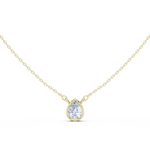 Gold Jewelry DDPS-001, Pear center stone, Yellow Gold