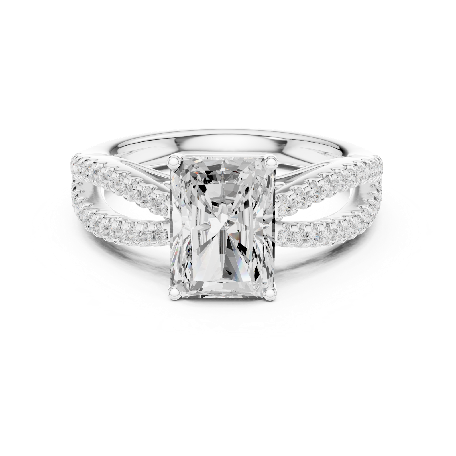 Gold Ring DDLR-733, White Gold, view 4