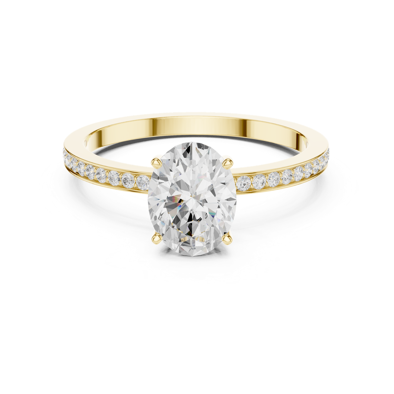 Gold Ring DDLR-1061, Yellow Gold, view 4
