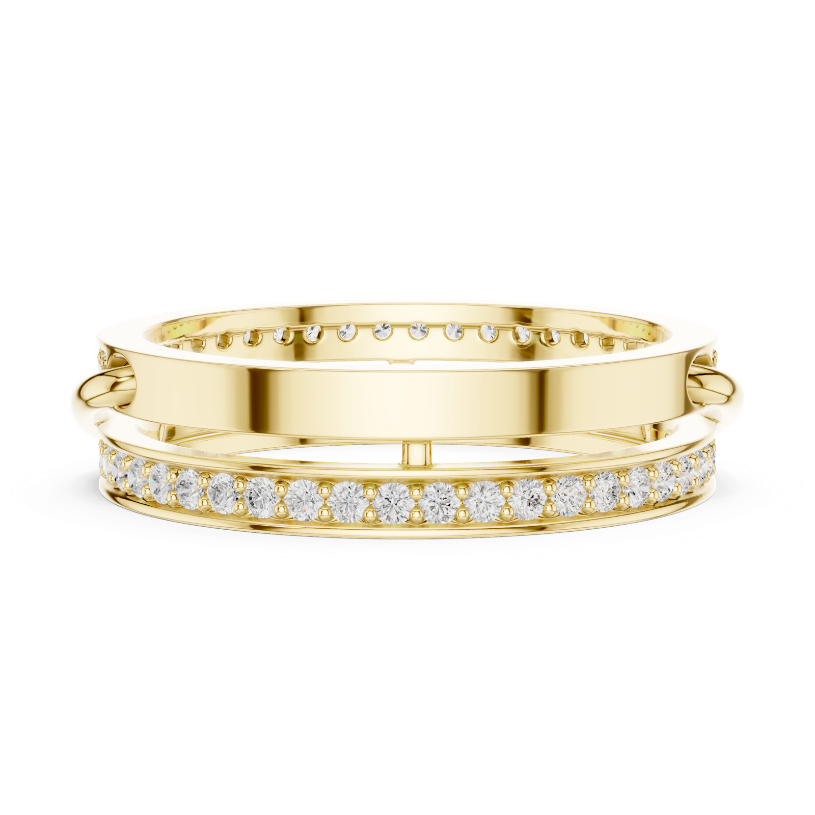 Gold Ring R27-01-2, Yellow Gold, view 3