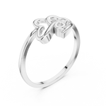 Gold Ring DR-5588, White Gold, view 2
