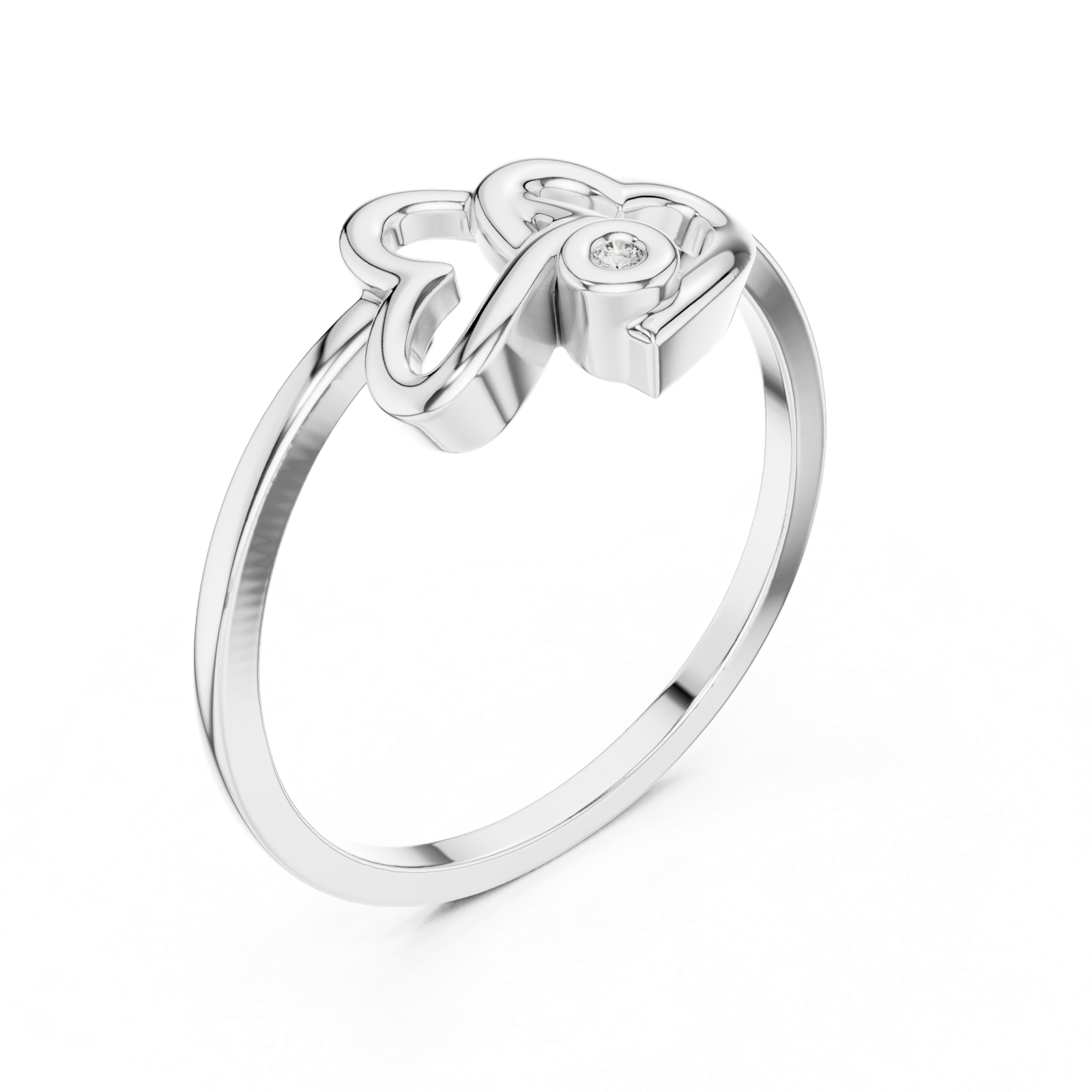 Gold Ring DR-5588, White Gold, view 2