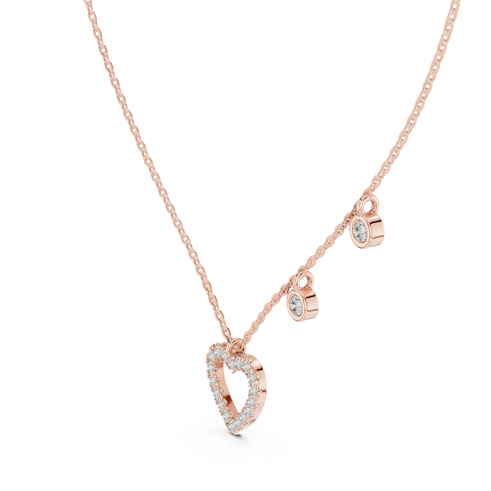 Gold Necklace GNK-0001, Rose Gold, view 1