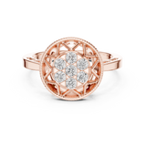 Gold Ring DDLR-689, Rose Gold, view 4