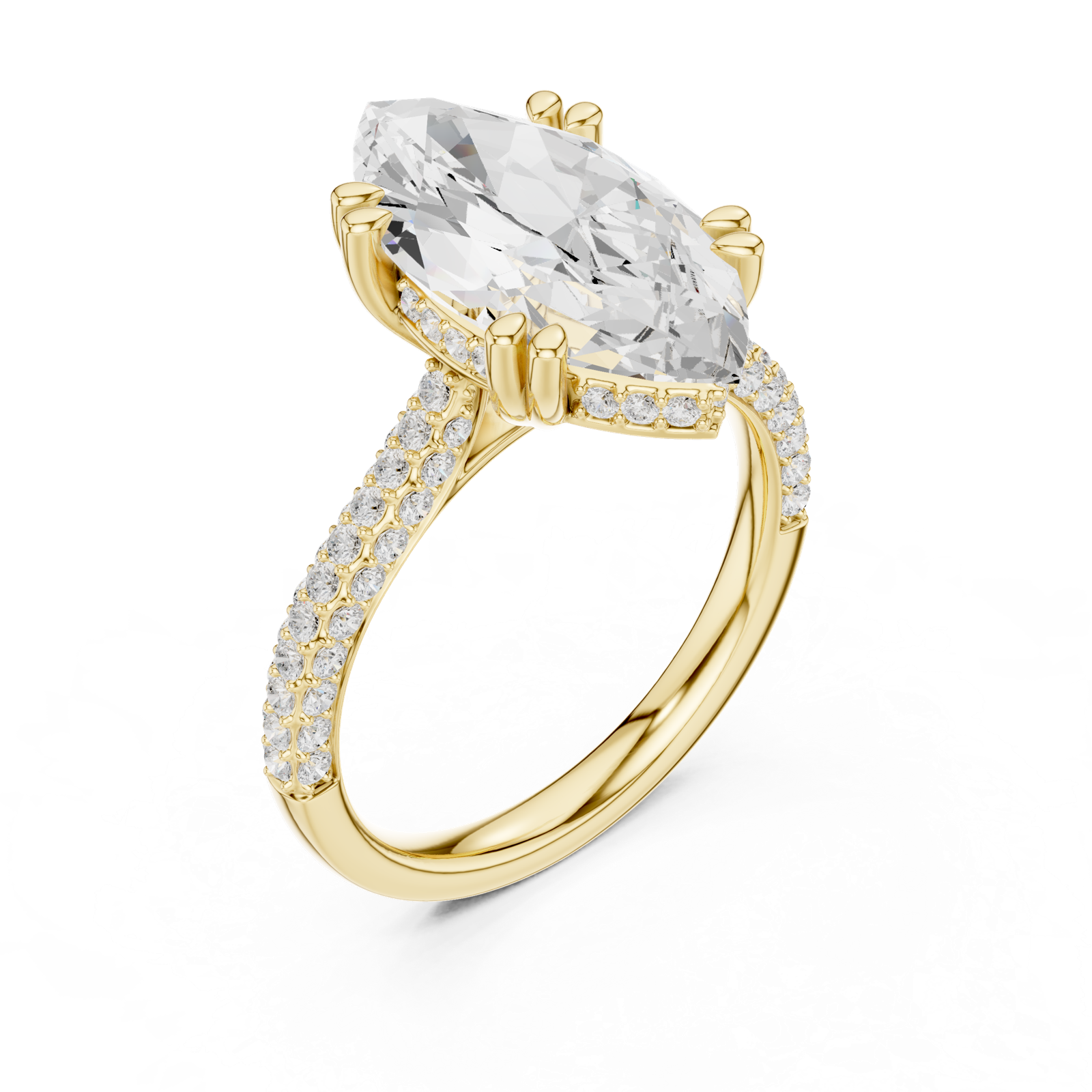 Gold Ring DDLR-260, Yellow Gold, view 2